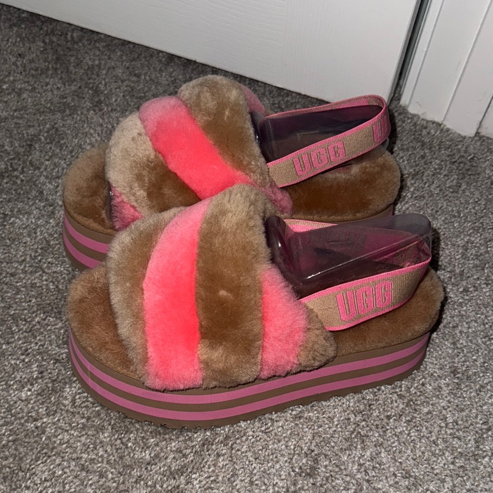 UGG Pride Disco Stripe Slide Sandals